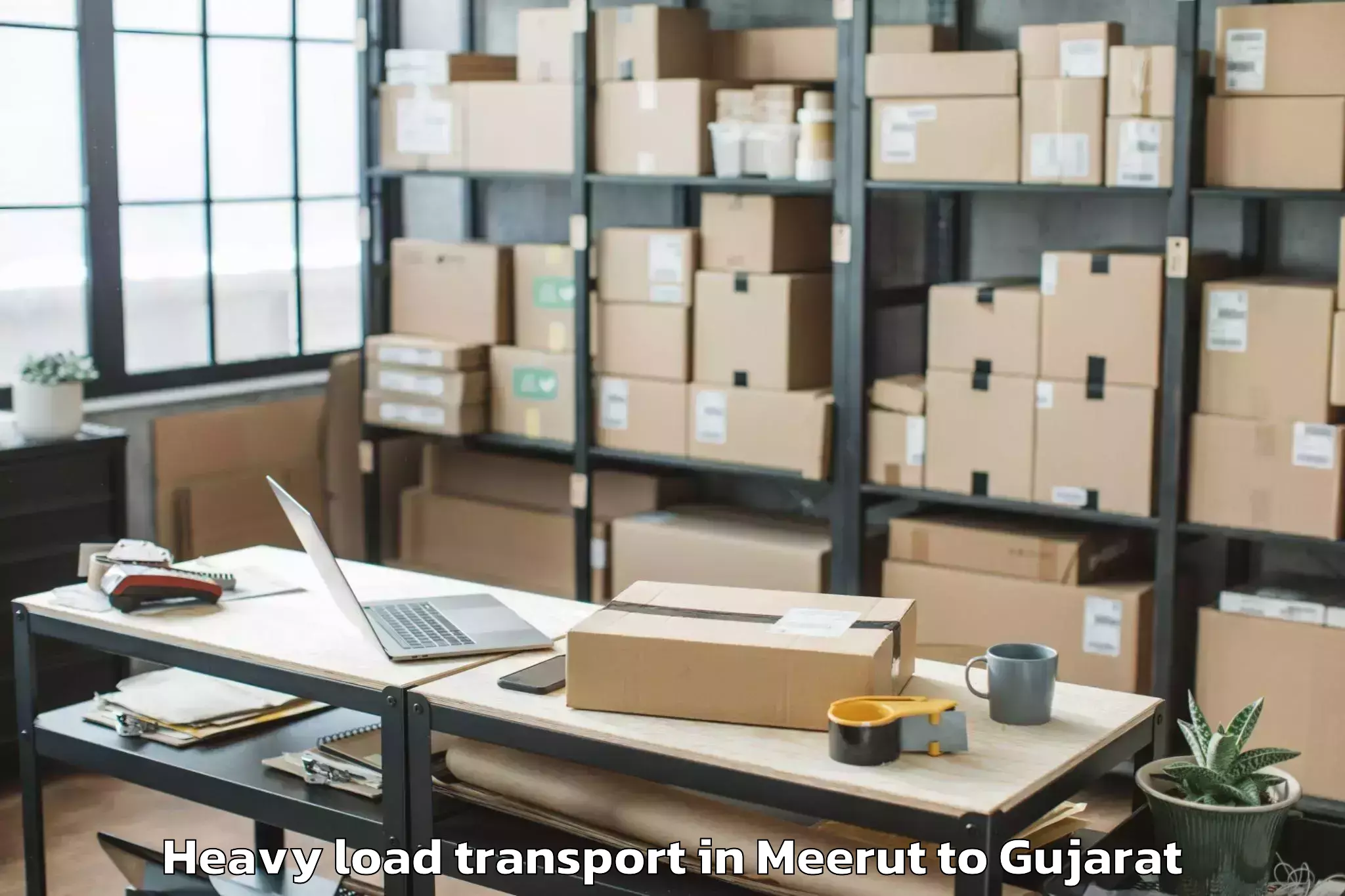 Book Meerut to Malpur Heavy Load Transport Online